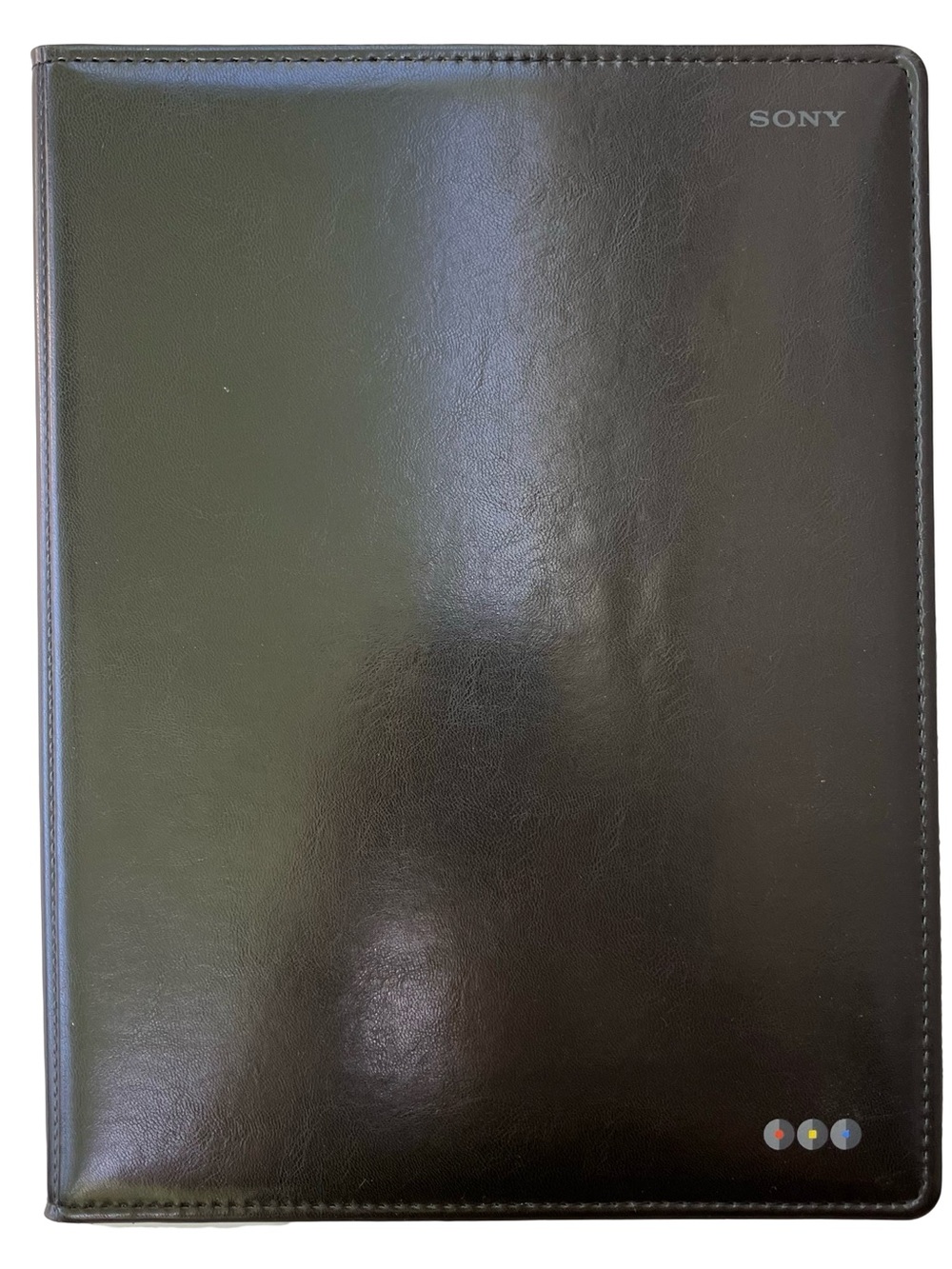 Sony Black Leather Portfolio with Subtle Logo
